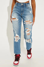 Load image into Gallery viewer, FASHION NOVA A REAL LIFE DREAM HIGH RISE JEANS IN MEDIUM BLUE WASH DENIM