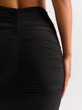 Load image into Gallery viewer, V-ERY CHIC MAXI SKIRT AND TOP SET IN BLACK