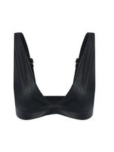 Load image into Gallery viewer, FAUX LEATHER V-IBE BUSTIER TOP