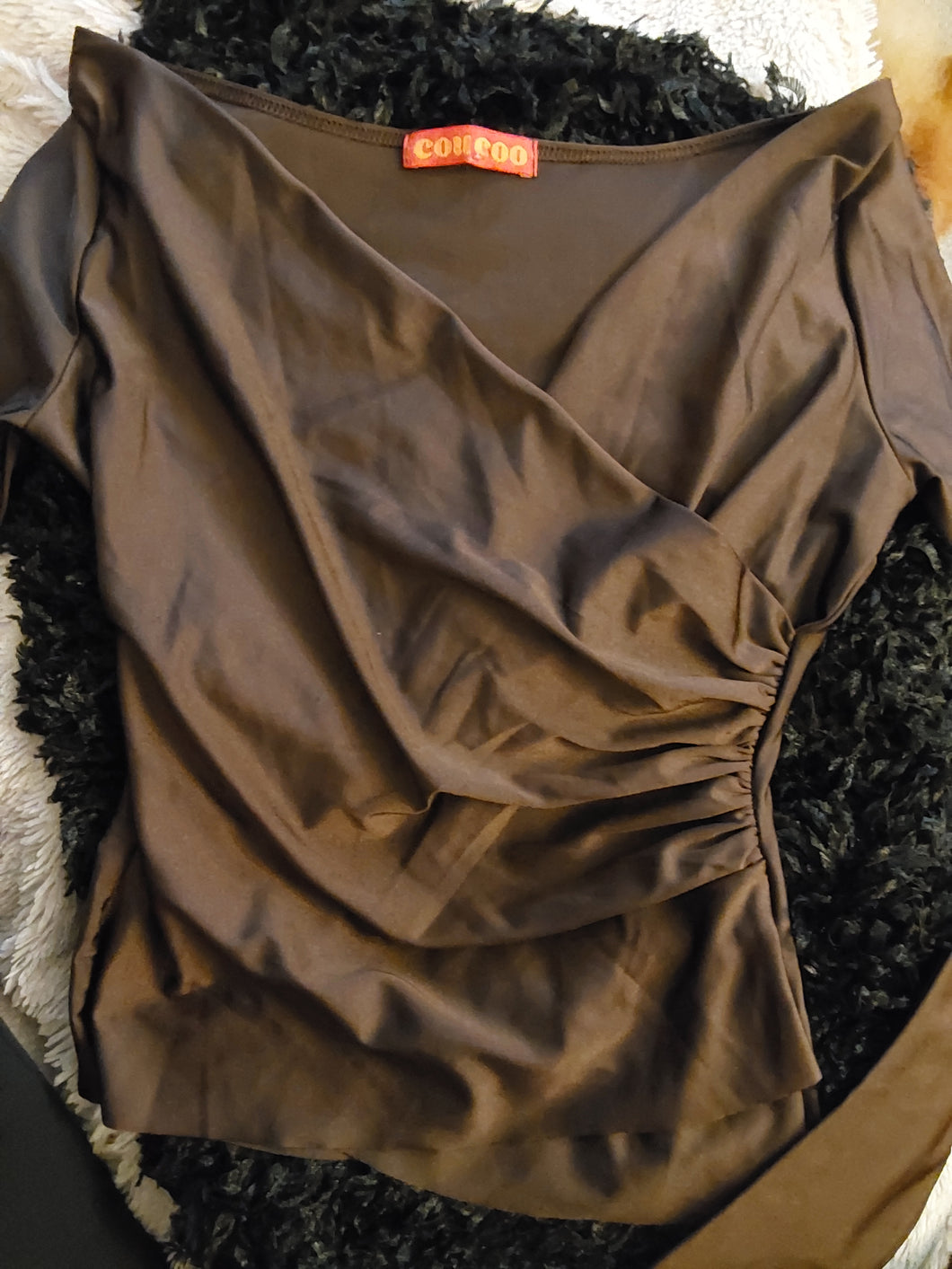 COUCOO LANAI LONG SLEEVED TOP IN CHOCOLATE