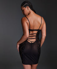 Load image into Gallery viewer, HUNKEMOLLER SOSHA PADDED UNDERWIRED SLIP DRESS IN BLACK
