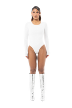 Load image into Gallery viewer, COUCOO LONG SLEEVE BASIC MOCK NECK BODYSUIT IN WHITE OR BLACK
