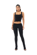 Load image into Gallery viewer, COUCOO BASIC CROPPED TANK IN BLACK/ WHITE
