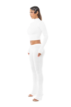 Load image into Gallery viewer, COUCOO NOT SO BASIC LONG SLEEVE MOCK NECK CROP IN BLACK / WHITE