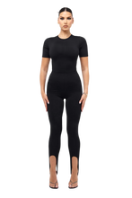 Load image into Gallery viewer, NOT SO BASIC STIRRUP FEET BASIC LEGGINGS IN BLACK