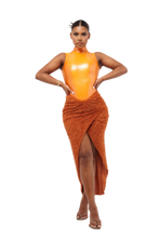 Load image into Gallery viewer, COUCOO KAIBU MIDI SKIRT - ANEMONE ORANGE