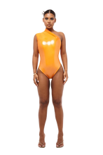 Load image into Gallery viewer, COUCOO ASYMMETRIC JANI BODYSUIT IN LUCKY PENNY / VARIOUS COLOURS