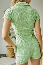 Load image into Gallery viewer, JADED LONDON TOWELLING PLAYSUIT IN GREEN
