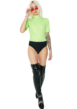 Load image into Gallery viewer, JADED LONDON NEON GREEN HIGH NECK SEQUIN BODYSUIT