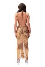 Load image into Gallery viewer, AURORA DRESS IN MOLTEN GOLD / BLUSH QUARTZ