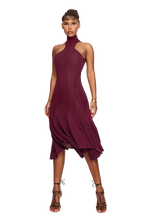 Load image into Gallery viewer, COUCOO ELYSEE DRESS IN POMEGRANITE SEED / SATIN BLACK / LEIUTENANT GREEN