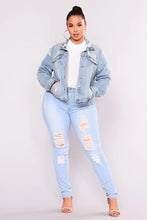 Load image into Gallery viewer, FASHION NOVA TEMPE DISTRESSED JEANS IN LIGHT WASH