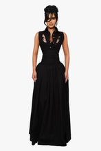 Load image into Gallery viewer, COUCOO FUJI MAXI SKIRT IN ARCTIC / BLACK