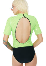 Load image into Gallery viewer, JADED LONDON NEON GREEN HIGH NECK SEQUIN BODYSUIT
