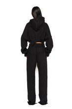 Load image into Gallery viewer, COUCOO ASYMMETRIC, FITTED CROTCH TRACKSUIT BOTTOMS IN TEDDY / CARBON