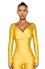 Load image into Gallery viewer, COUCOO LANAI LONG SLEEVE TOP IN EGG YOLK