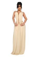 Load image into Gallery viewer, SOLENE DRAPED MAXI DRESS IN PEAR FLESH