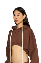 Load image into Gallery viewer, COUCOO ASYMMETRIC, FITTED CROTCH TRACKSUIT BOTTOMS IN TEDDY / CARBON