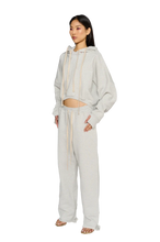 Load image into Gallery viewer, COUCOO FULL LENGTH CREW NECK HOODIE & ASYMMETRIC DROP CROTCH TRACKSUIT BOTTOMS IN CLOUD
