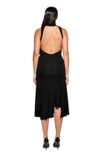 Load image into Gallery viewer, COUCOO ELYSEE DRESS IN POMEGRANITE SEED / SATIN BLACK / LEIUTENANT GREEN