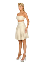 Load image into Gallery viewer, COUCOO FAUX LEATHER FUJI SKIRT IN FLUSHED FLESH & TYRE