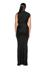 Load image into Gallery viewer, COUCOO WALE DRESS IN LIEUTENANT GREEN / ARABICA / SATIN BLACK / POMEGRANATE SEED