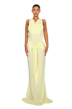 Load image into Gallery viewer, COUCOO BASIN DRESS IN SATIN BLACK / BUTTER CAKE