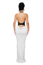 Load image into Gallery viewer, ORA MAXI DRESS IN BLACK & WHITE / SERPENT CREAM