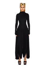 Load image into Gallery viewer, COUCOO PARBAT DRESS IN BLACK BEAR / MELBEC / CHERRY