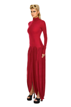 Load image into Gallery viewer, COUCOO PARBAT DRESS IN BLACK BEAR / MELBEC / CHERRY