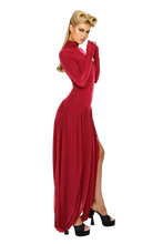 Load image into Gallery viewer, COUCOO PARBAT DRESS IN BLACK BEAR / MELBEC / CHERRY