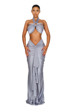 Load image into Gallery viewer, LADAKH SKIRT IN BEE POLEN / SATIVA GREEN / OYSTER / VIOLET ICE / BARRACUDA BLUE/ ROMAN COIN