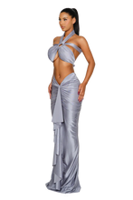 Load image into Gallery viewer, LADAKH SKIRT IN BEE POLEN / SATIVA GREEN / OYSTER / VIOLET ICE / BARRACUDA BLUE/ ROMAN COIN