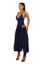 Load image into Gallery viewer, COUCOO ATACAMA DRESS IN SAILOR / HOT HIBISCUS / CRUSHED ICE/ FRESH BREATH / SATIN BLACK
