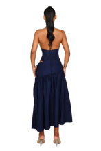 Load image into Gallery viewer, COUCOO ATACAMA DRESS IN SAILOR / HOT HIBISCUS / CRUSHED ICE/ FRESH BREATH / SATIN BLACK