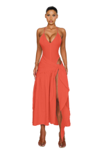 Load image into Gallery viewer, COUCOO ATACAMA DRESS IN SAILOR / HOT HIBISCUS / CRUSHED ICE/ FRESH BREATH / SATIN BLACK