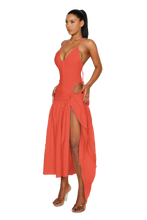 Load image into Gallery viewer, COUCOO ATACAMA DRESS IN SAILOR / HOT HIBISCUS / CRUSHED ICE/ FRESH BREATH / SATIN BLACK