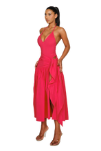 Load image into Gallery viewer, COUCOO ATACAMA DRESS IN SAILOR / HOT HIBISCUS / CRUSHED ICE/ FRESH BREATH / SATIN BLACK