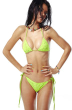 Load image into Gallery viewer, JADED LONDON TOWELLING MICRO BIKINI BOTTOMS IN LIME