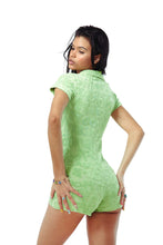 Load image into Gallery viewer, JADED LONDON TOWELLING PLAYSUIT IN GREEN
