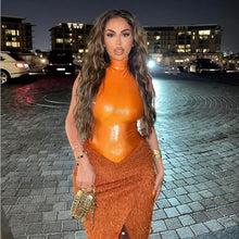 Load image into Gallery viewer, COUCOO KAIBU MIDI SKIRT - ANEMONE ORANGE