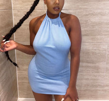 Load image into Gallery viewer, TALIA MINI DRESS IN BLUE HUE AND GREEN