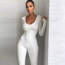 Load image into Gallery viewer, LITS BASIC JUMPSUIT IN CHOCOLATE / WHITE