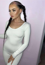 Load image into Gallery viewer, LITS BASIC JUMPSUIT IN CHOCOLATE / WHITE