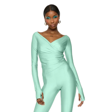 Load image into Gallery viewer, COUCOO LANAI LONG SLEEVE TOP IN SAGE