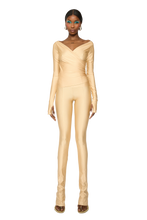 Load image into Gallery viewer, COUCOO LANAI LONG SLEEVE TOP IN CASHEW BUTTER