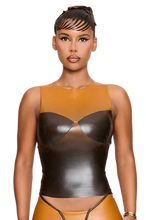 Load image into Gallery viewer, COUCOO AVILES TOP IN CARAMEL MARBLE