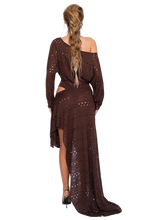 Load image into Gallery viewer, FALZAREGO DRESS IN RAW COCOA