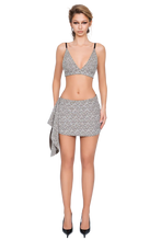 Load image into Gallery viewer, MERANO TWEED SKIRT IN GRANITE GRAIN