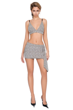 Load image into Gallery viewer, MERANO TWEED SKIRT IN GRANITE GRAIN